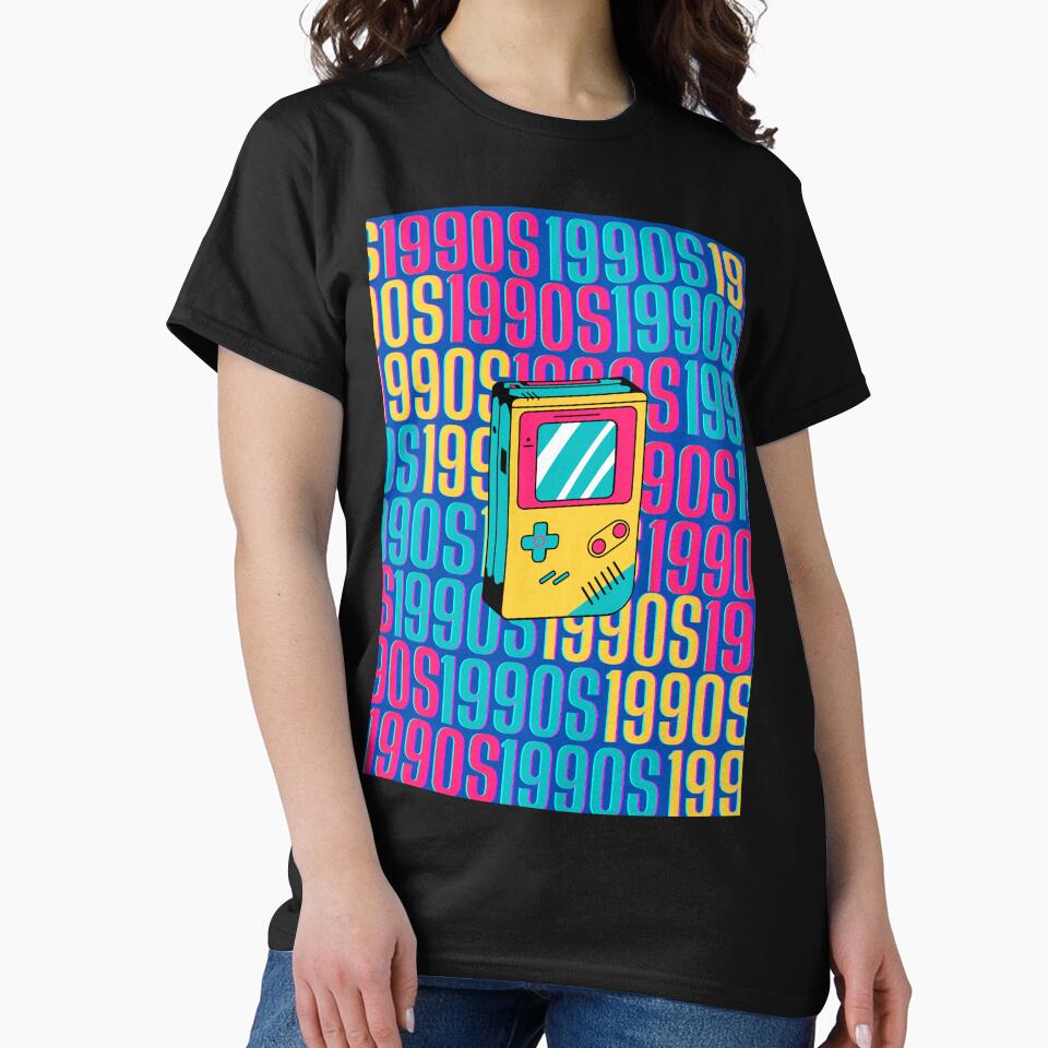 1990s retro design 19 - Dark Blue Background by PunjabanJatti T-Shirts, Hoodie, Sweatshirt | BlankRebels.com (Image 2)