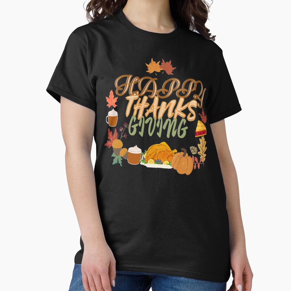 Happy Thanksgiving Autumn leaves by Simi2020 T-Shirts, Hoodie, Sweatshirt | BlankRebels.com (Image 2)