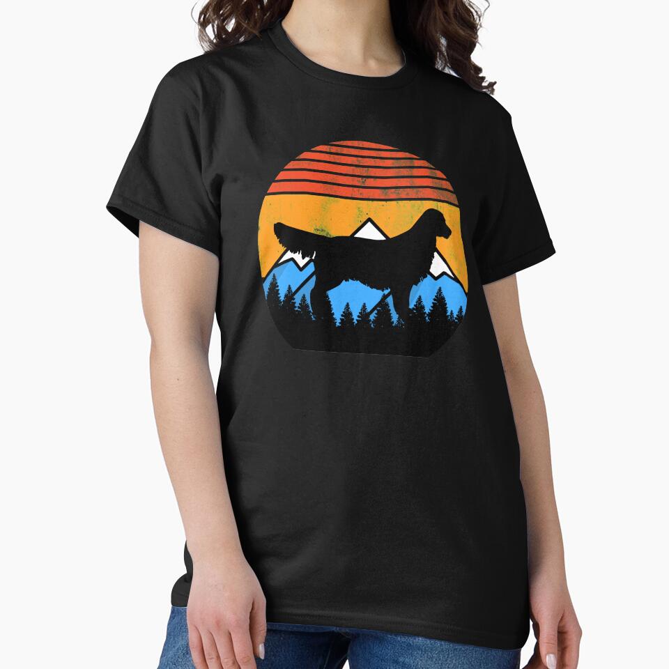 Distressed Vintage Sunset Mountains and Forest Golden Retriever Dog Gift by Guarddogdrive T-Shirts, Hoodie,... (Image 2)