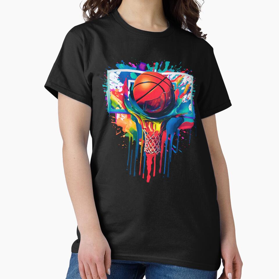 Colorful Basketball Ball Slam Dunk Hoop Basketball Funny Design by FunToTheFullest T-Shirts, Hoodie, Sweatshirt (Image 2)
