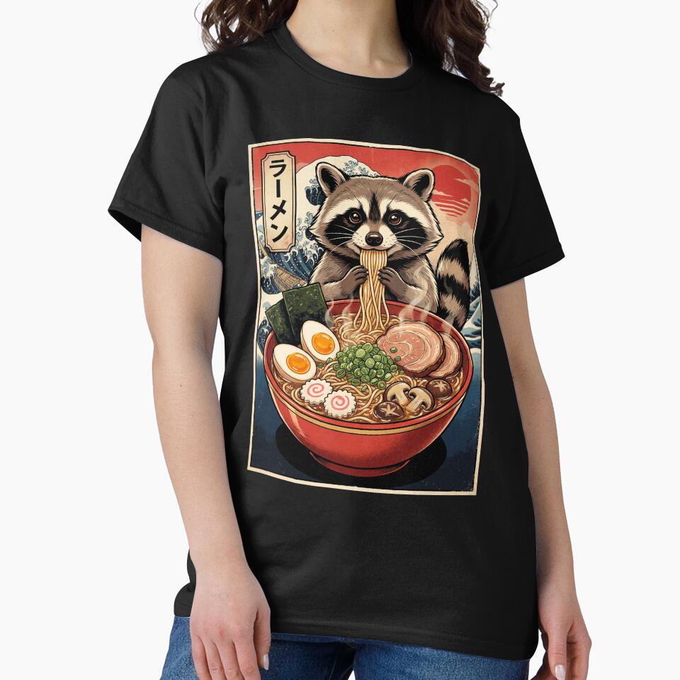 Vintage Raccoon Ramen Japanese Kawaii Anime Animal Lover by TerryConnells