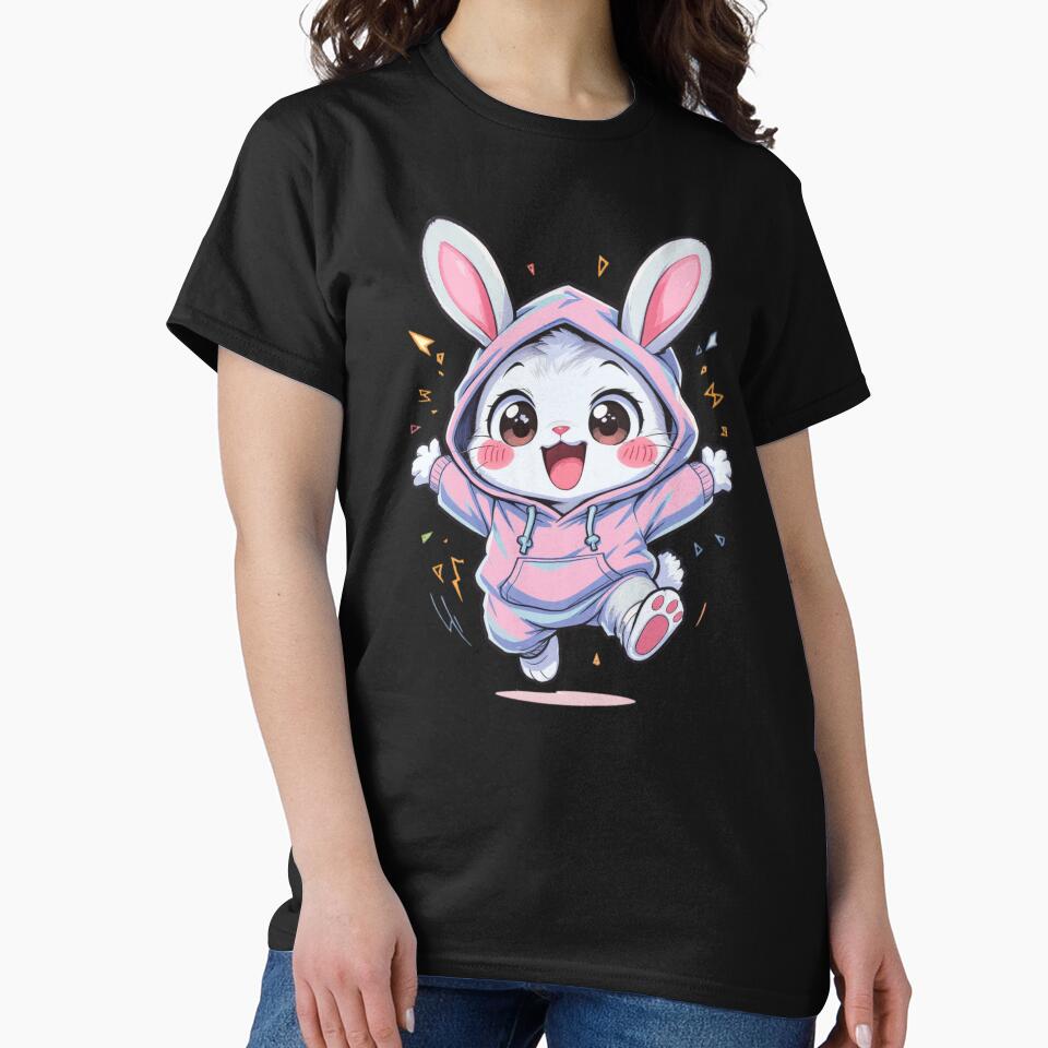 Crazy Energetic Kawaii Bunny | Funny Chibi Bunny Cartoon by ColorSplash123 T-Shirts, Hoodie, Sweatshirt (Image 2)