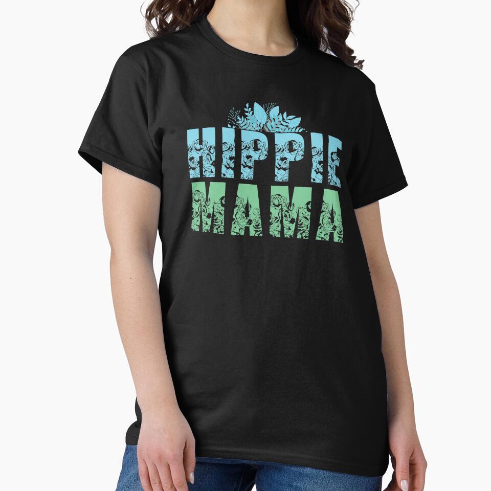 Hippie Mama Funny Mom by patroart T-Shirts, Hoodie, Sweatshirt | BlankRebels.com (Image 2)