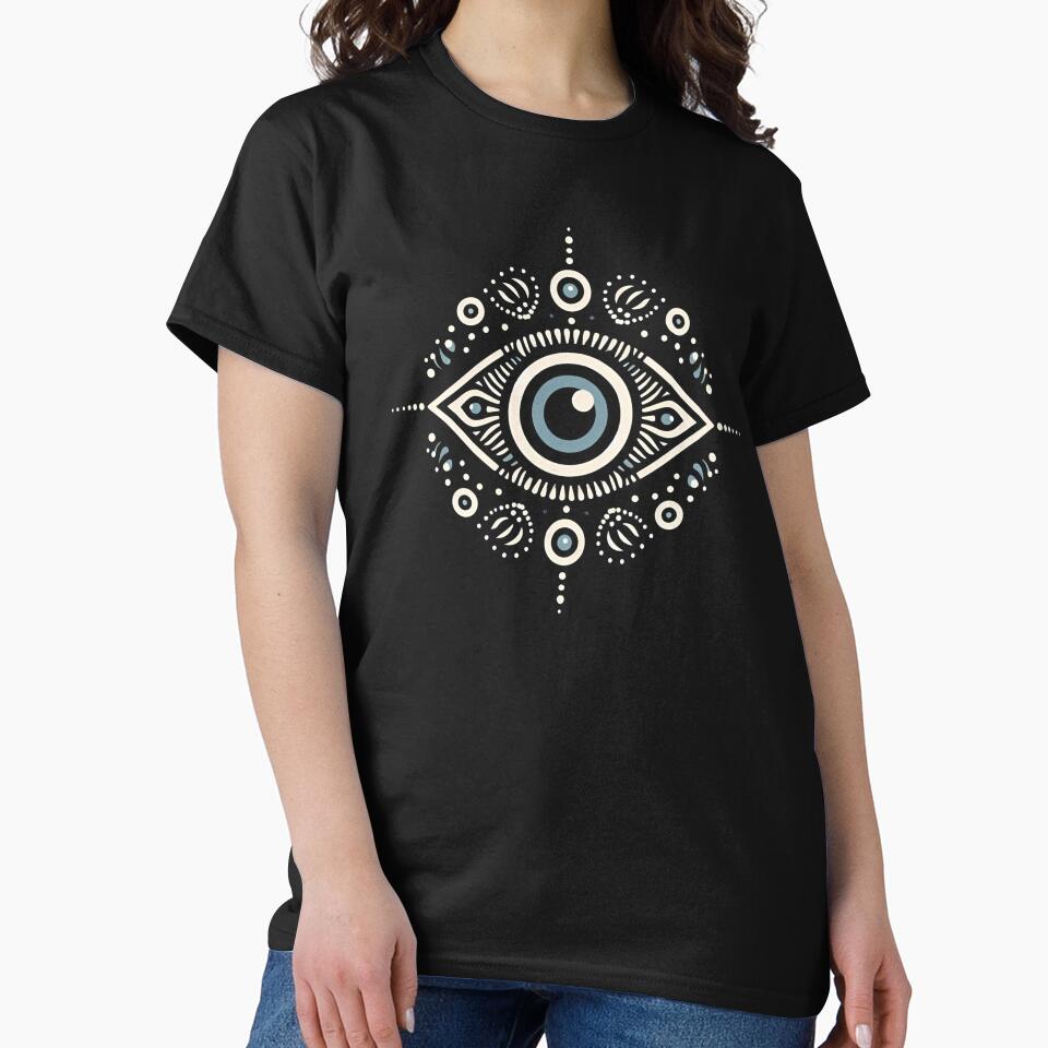 "Greek Evil Eye" Symbol  (Blue Background) by MusesWhispers T-Shirts, Hoodie, Sweatshirt | BlankRebels.com (Image 2)