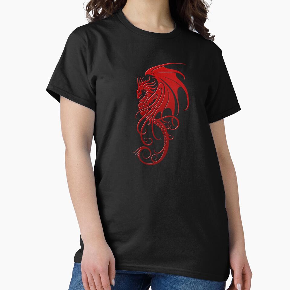 Flying Red Tribal Dragon by JeffBartels T-Shirts, Hoodie, Sweatshirt | BlankRebels.com (Image 2)