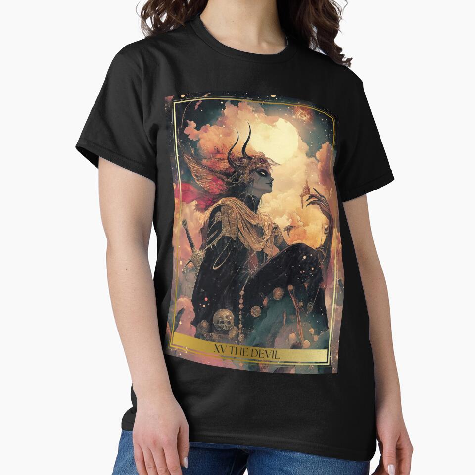 XV The Devil Tarot Card Illustration by Thunderg1rl T-Shirts, Hoodie, Sweatshirt | BlankRebels.com (Image 2)