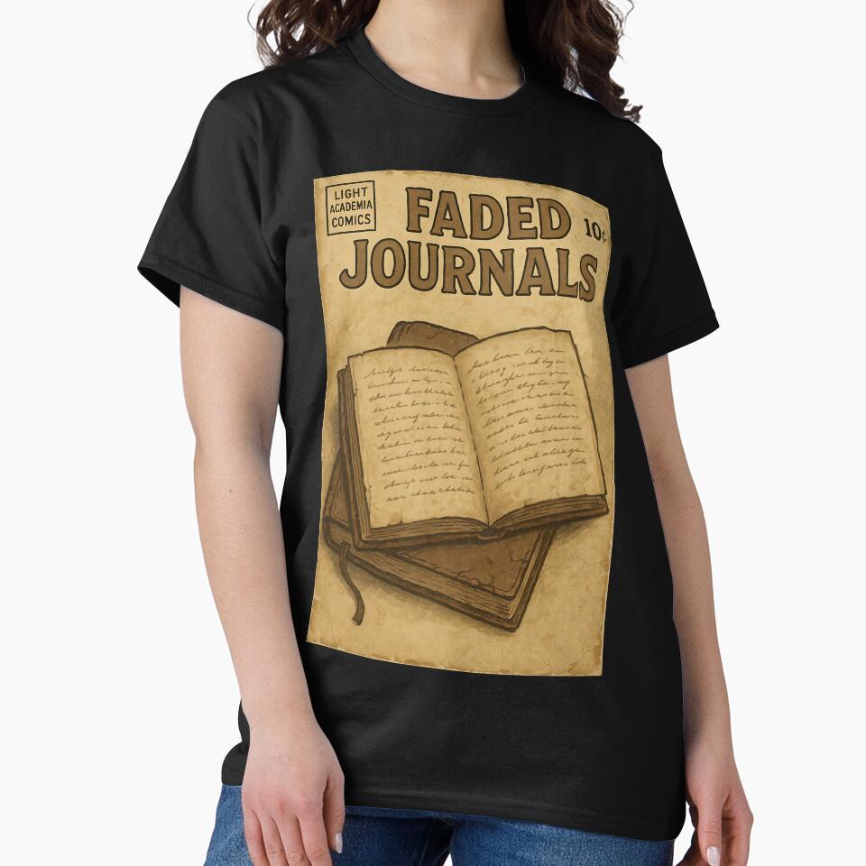 Vintage Light Academia: Faded Journals by bapupa T-Shirts, Hoodie, Sweatshirt | BlankRebels.com (Image 2)