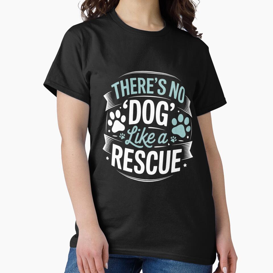 Vintage There's No Dog Like A Rescue Adopt Dogs Lovers by NailMolisa T-Shirts, Hoodie, Sweatshirt | BlankRebels.com (Image 2)
