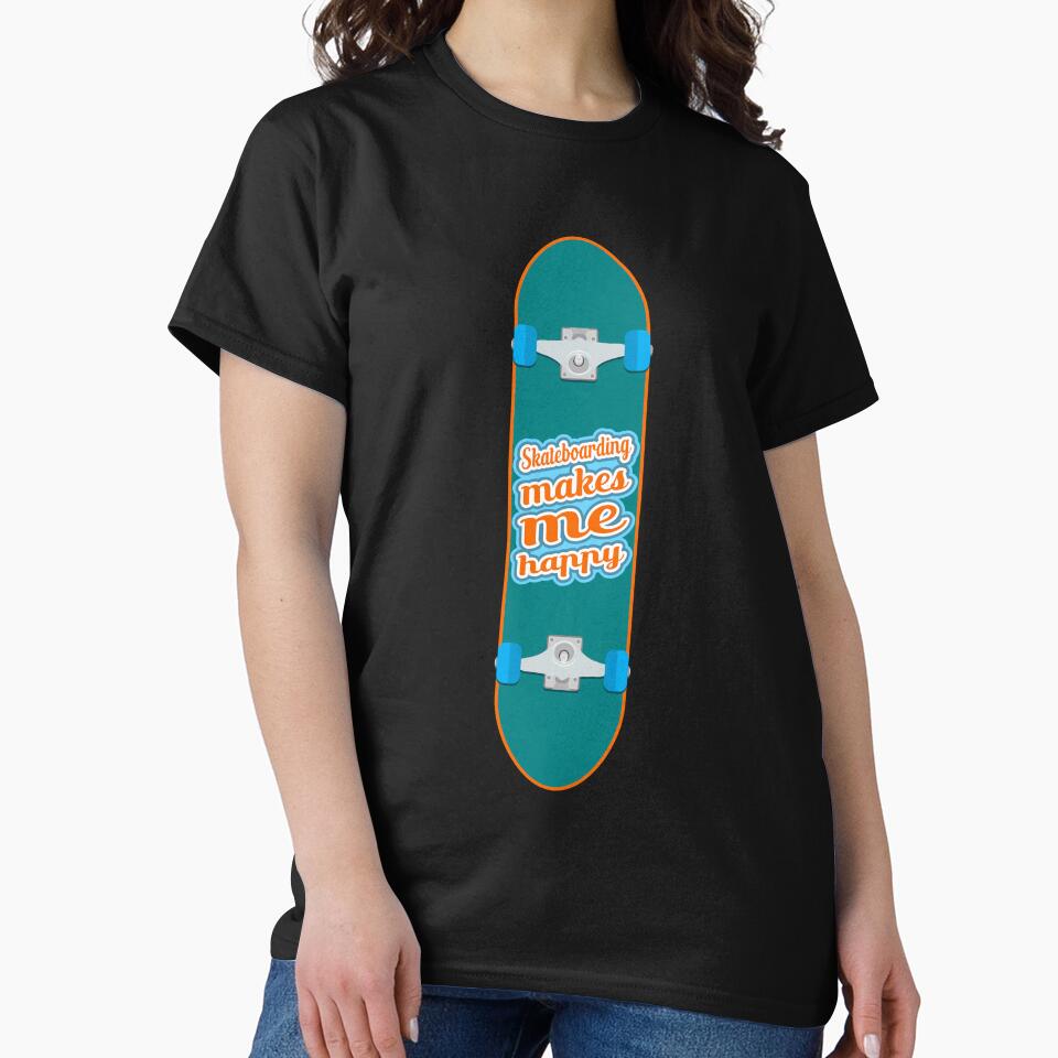 Skateboarding makes me happy by BRU Design T-Shirts, Hoodie, Sweatshirt | BlankRebels.com (Image 2)