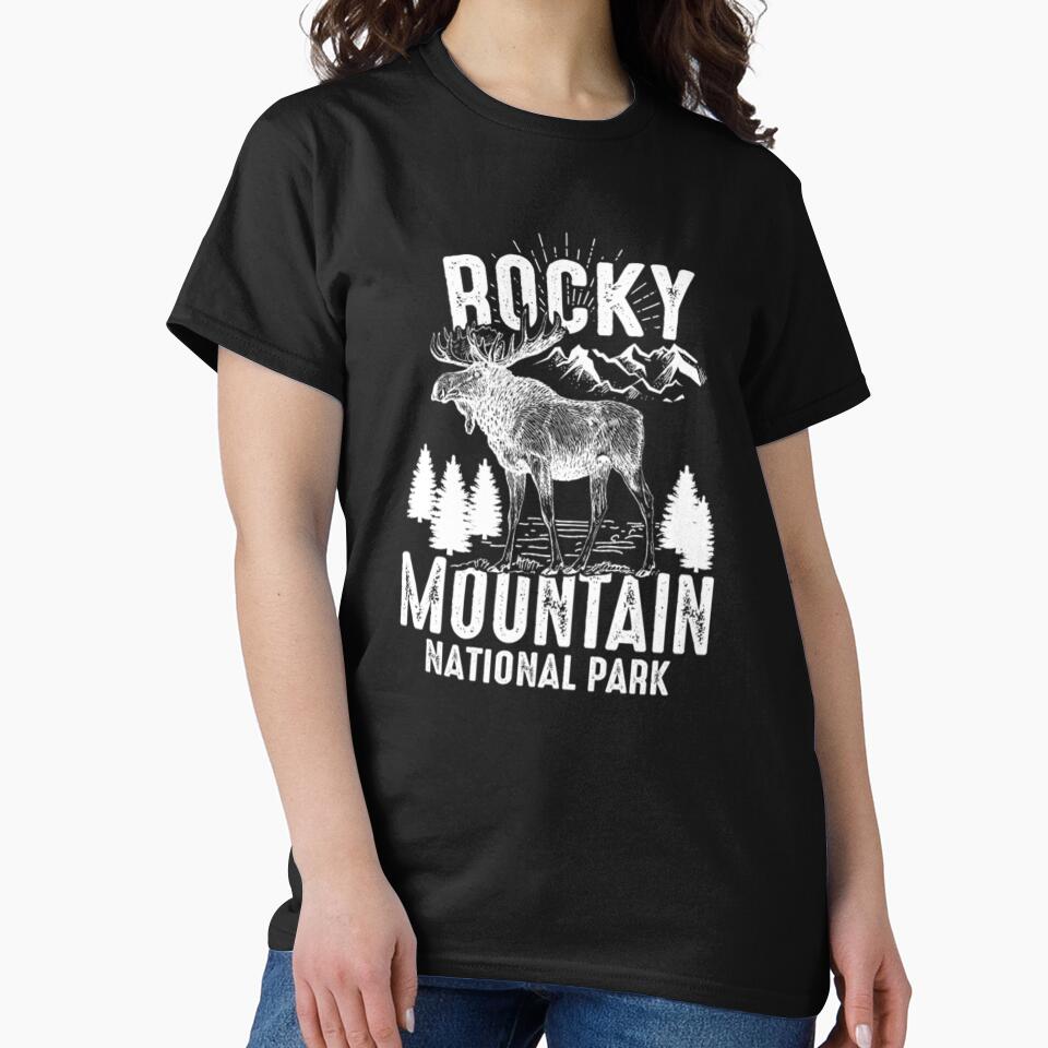 Rocky Mountain National Park Moose Gift Tshirt by Clavitaps Hoodie, Sweatshirt | BlankRebels.com (Image 2)