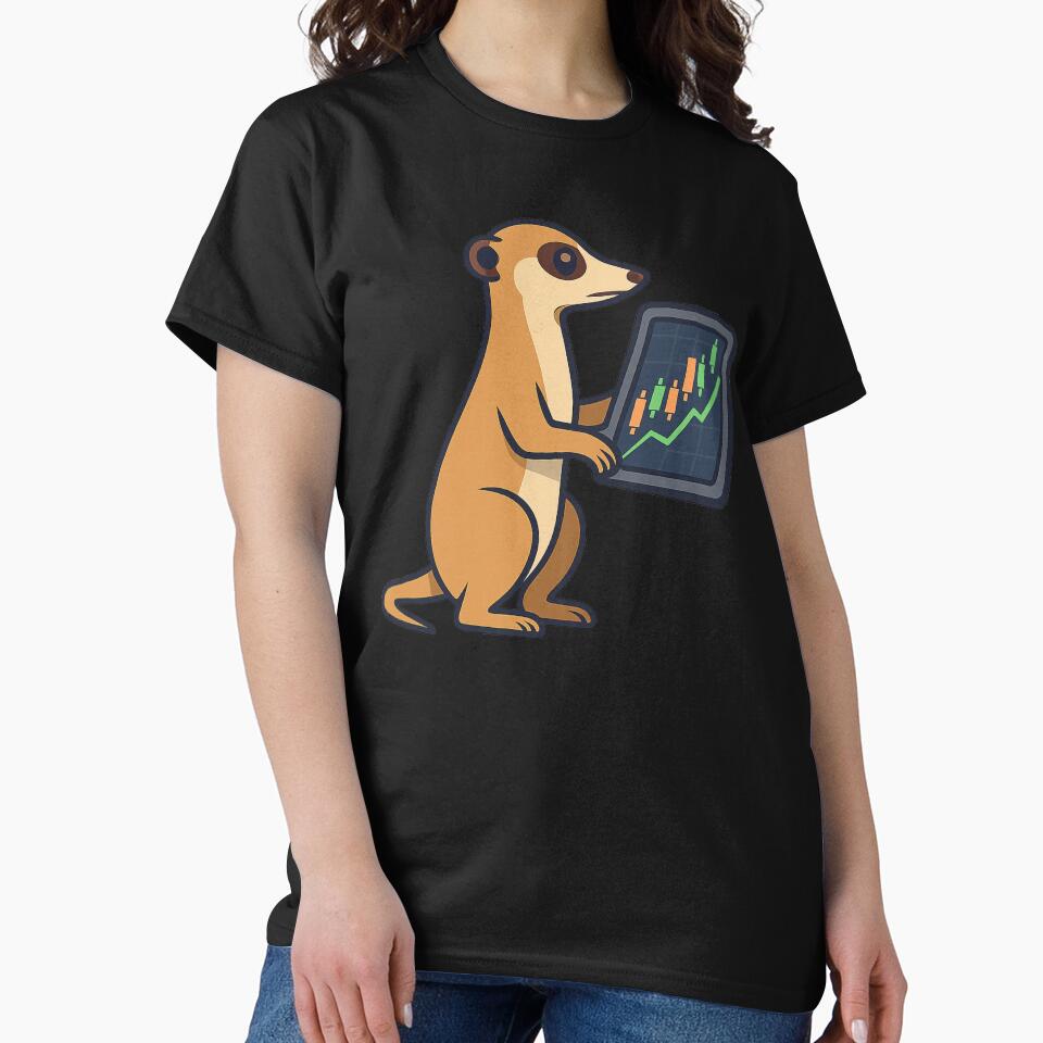 Meerkat Watching Stock Charts - Funny Financial Design by MKreative Studio T-Shirts, Hoodie, Sweatshirt (Image 2)