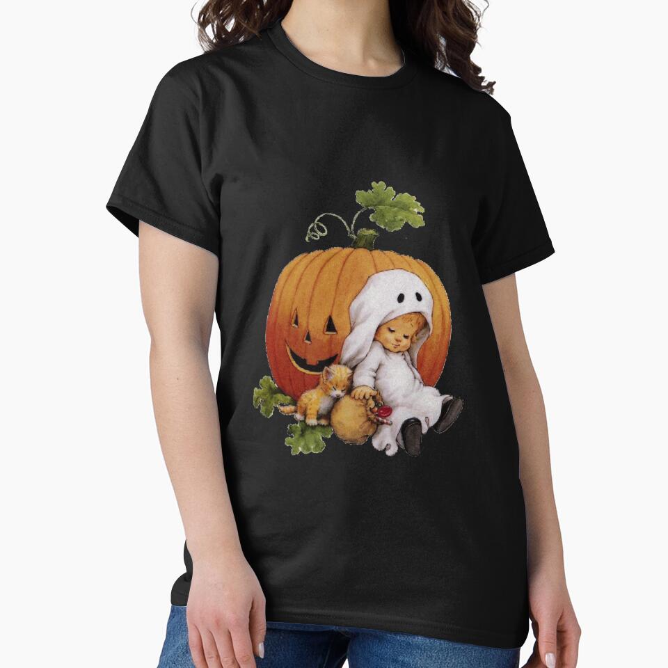 Cats Pumpkin Jack O Lantern Cat Halloween Costume Kids Girls by ShopDisct T-Shirts, Hoodie, Sweatshirt (Image 2)