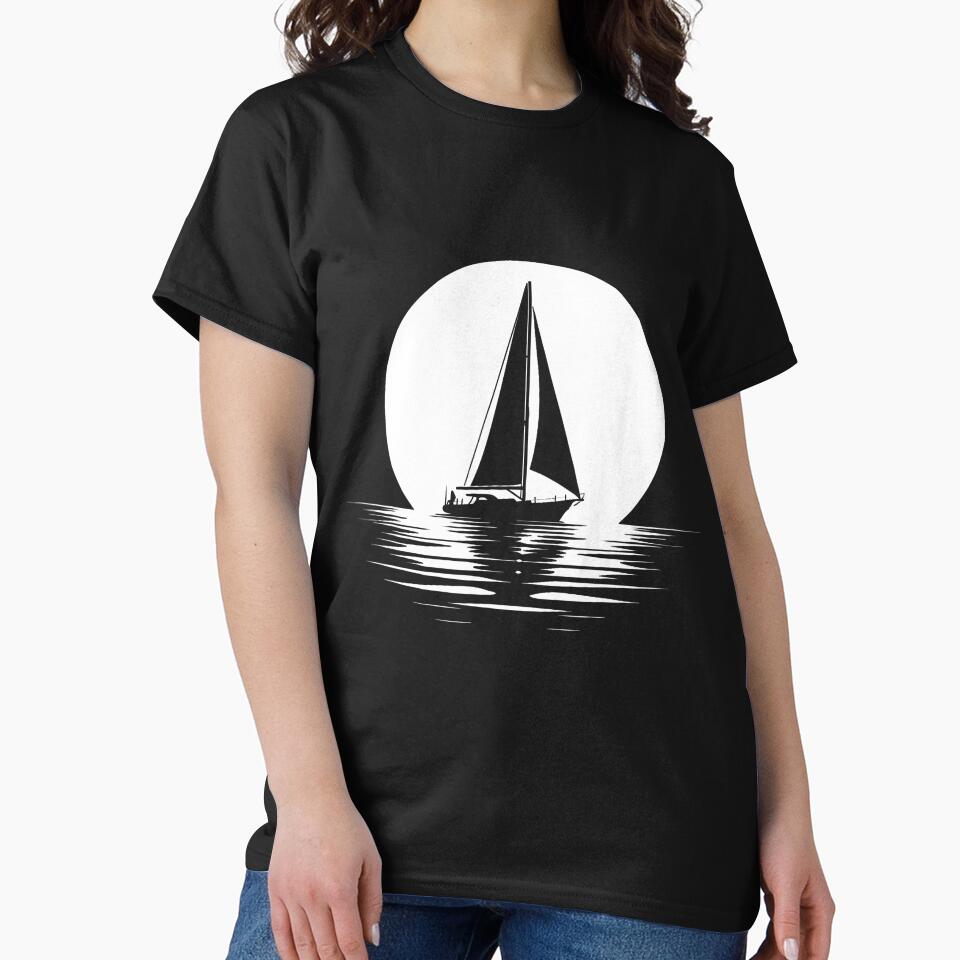 Sailor Sailing Sailboat - Captain Boat Boating Sunset by ClaraTeresa1 T-Shirts, Hoodie, Sweatshirt (Image 2)