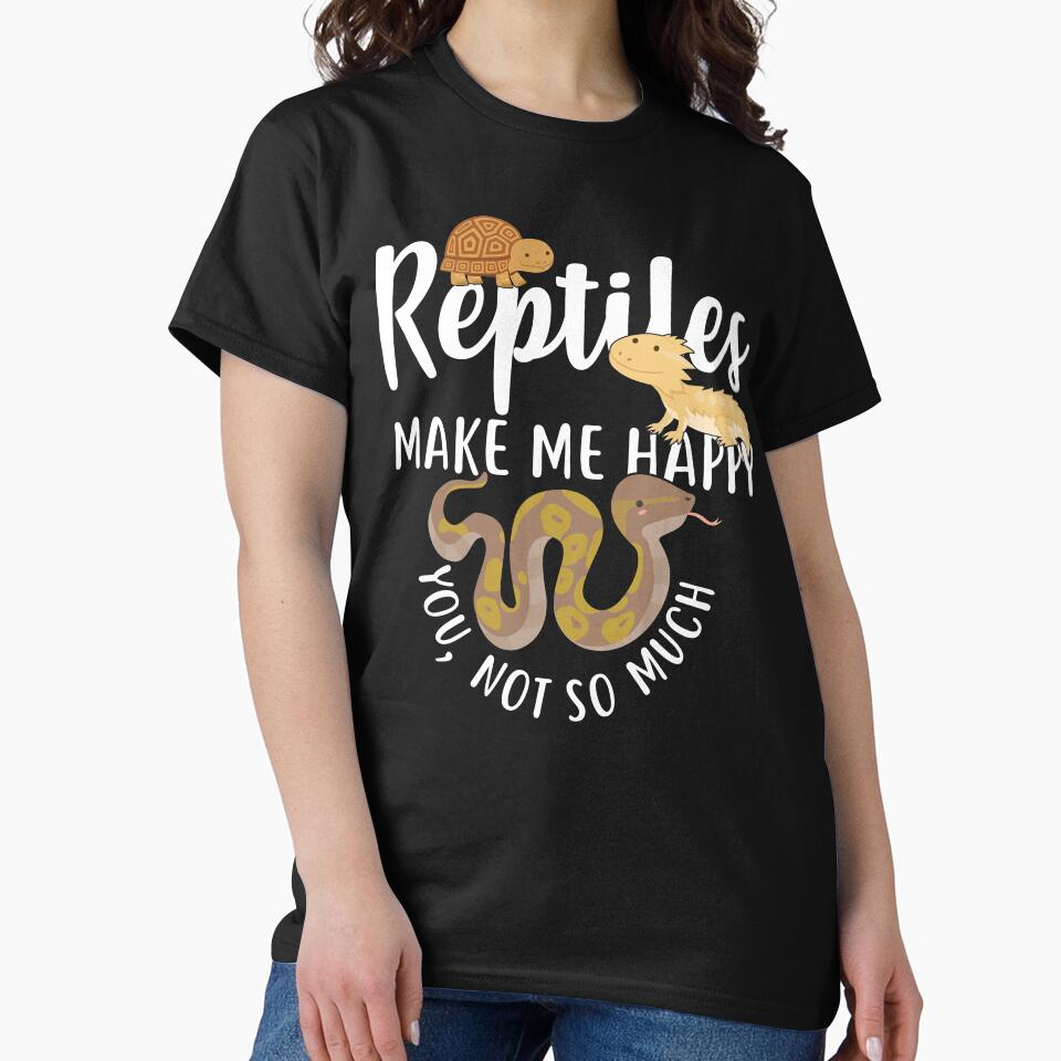 Reptiles Make Me Happy by Clara Hollins T-Shirts, Hoodie, Sweatshirt | BlankRebels.com (Image 2)