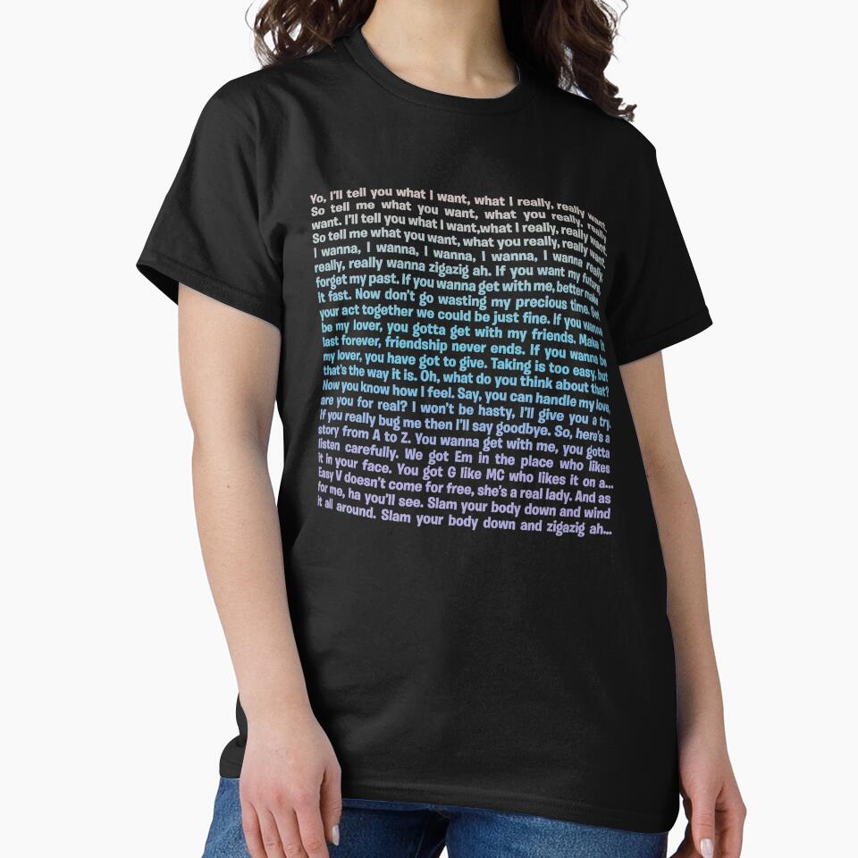 Wannabe - Spice Girls (lyrics) v.4 by x1brett T-Shirts, Hoodie, Sweatshirt | BlankRebels.com (Image 2)