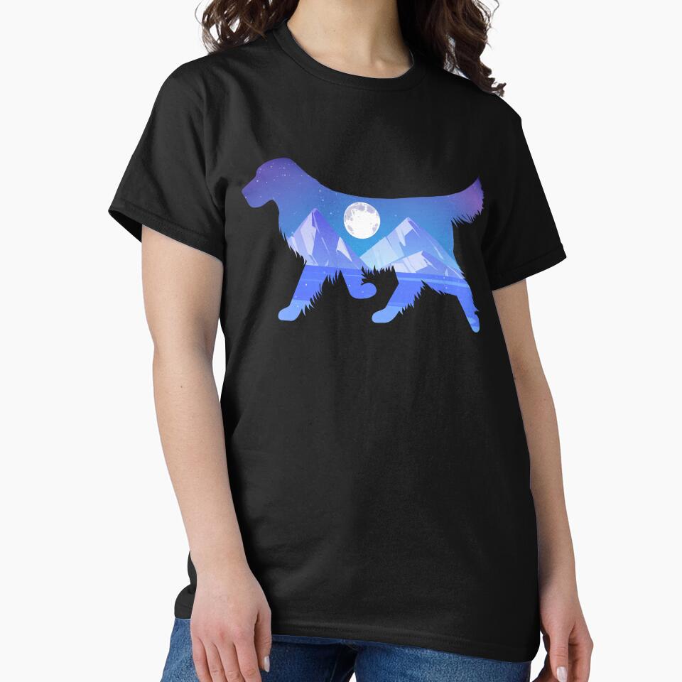 Golden Retriever Dog Silhouette Moon Nature Gift by alaechamlal T-Shirts, Hoodie, Sweatshirt | BlankRebels.com (Image 2)