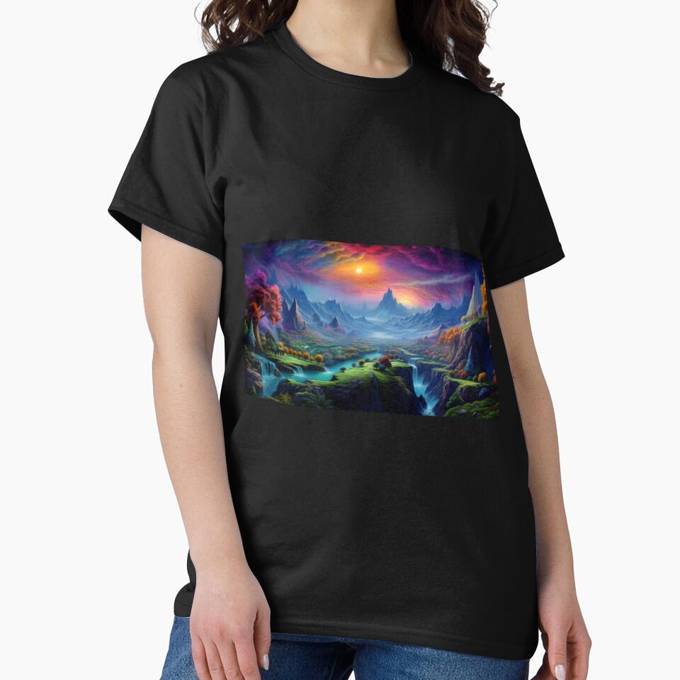 Fantasy Landscape Double Sunrise Valley T-Shirts, Hoodie, Sweatshirt