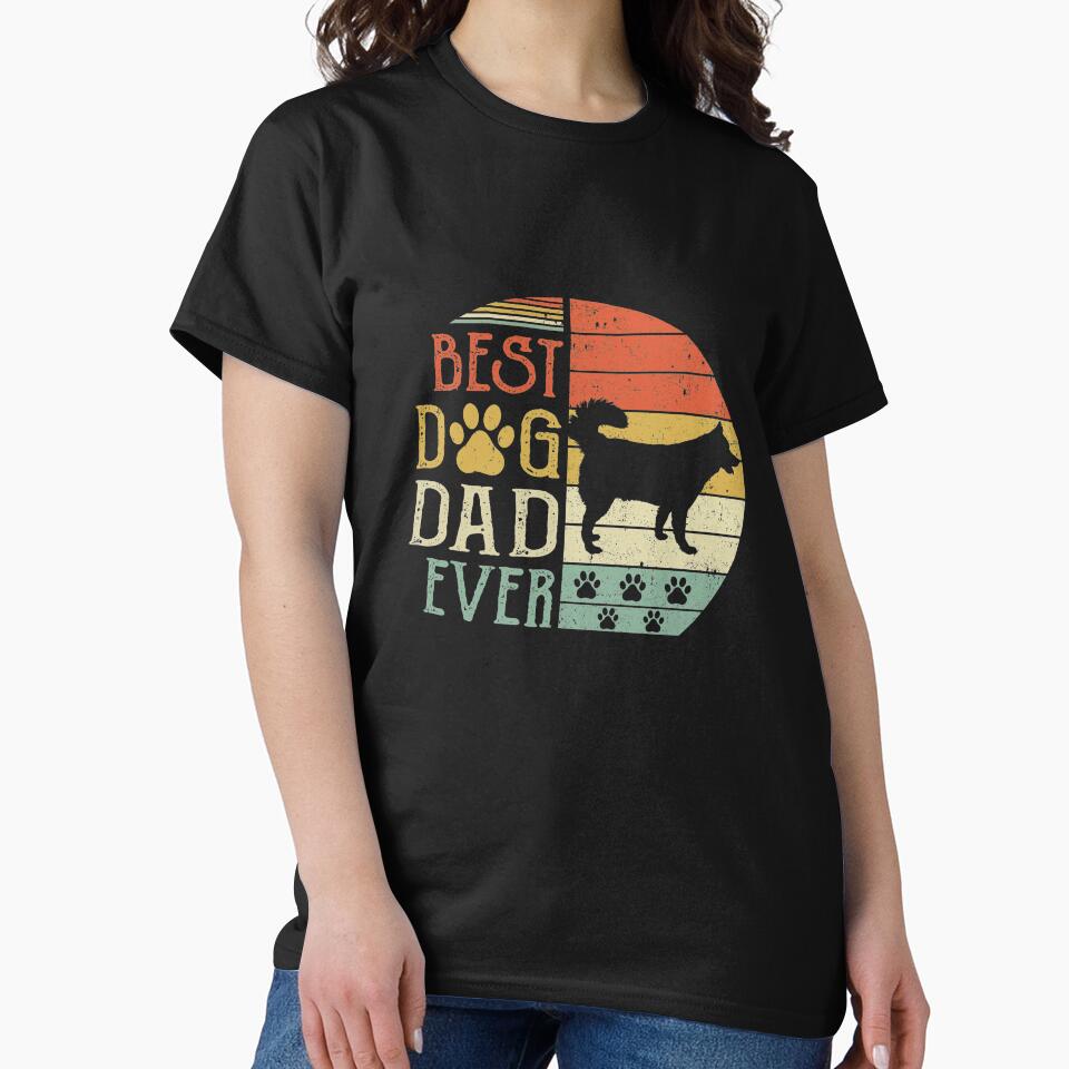 Siberian Husky Best Dog Dad Ever Vintage Father's Day Retro by TimothyCoxShop T-Shirts, Hoodie, Sweatshirt (Image 2)
