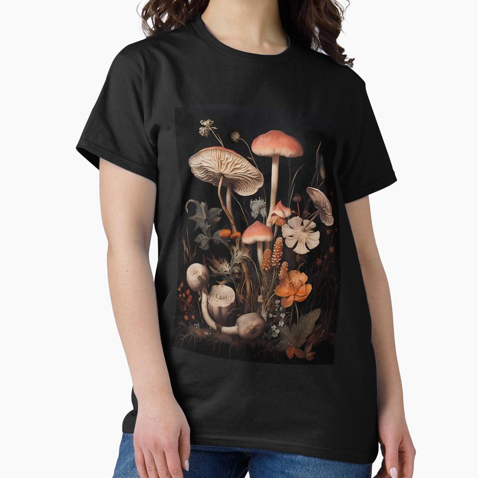 Psychedelic Dark Academia Mushrooms by frijazede36 T-Shirts, Hoodie, Sweatshirt | BlankRebels.com (Image 2)