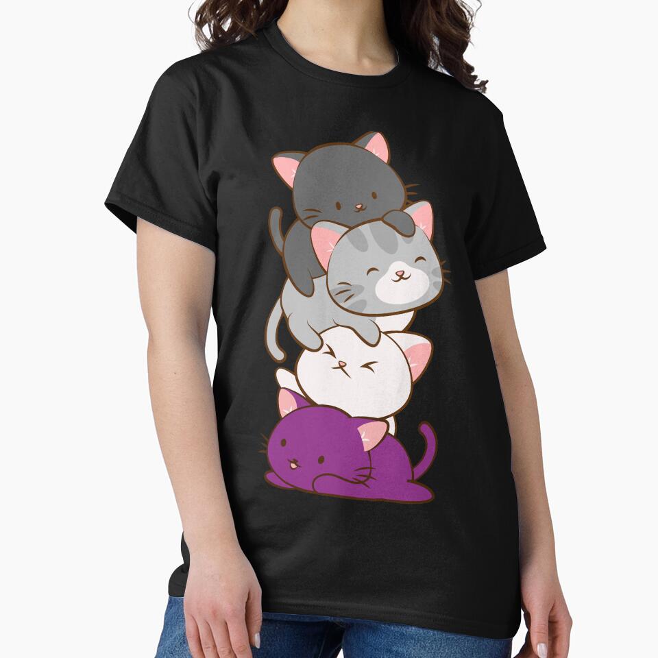 Ace Pride Kawaii Cats LGBTQ Asexual by Irene Koh