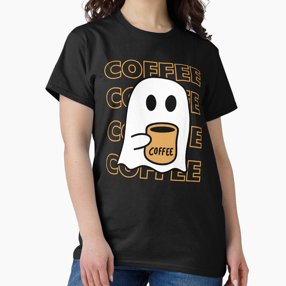 Ghost Coffee Lover Spooky Lover by CCKimShop T-Shirts, Hoodie, Sweatshirt | BlankRebels.com (Image 2)