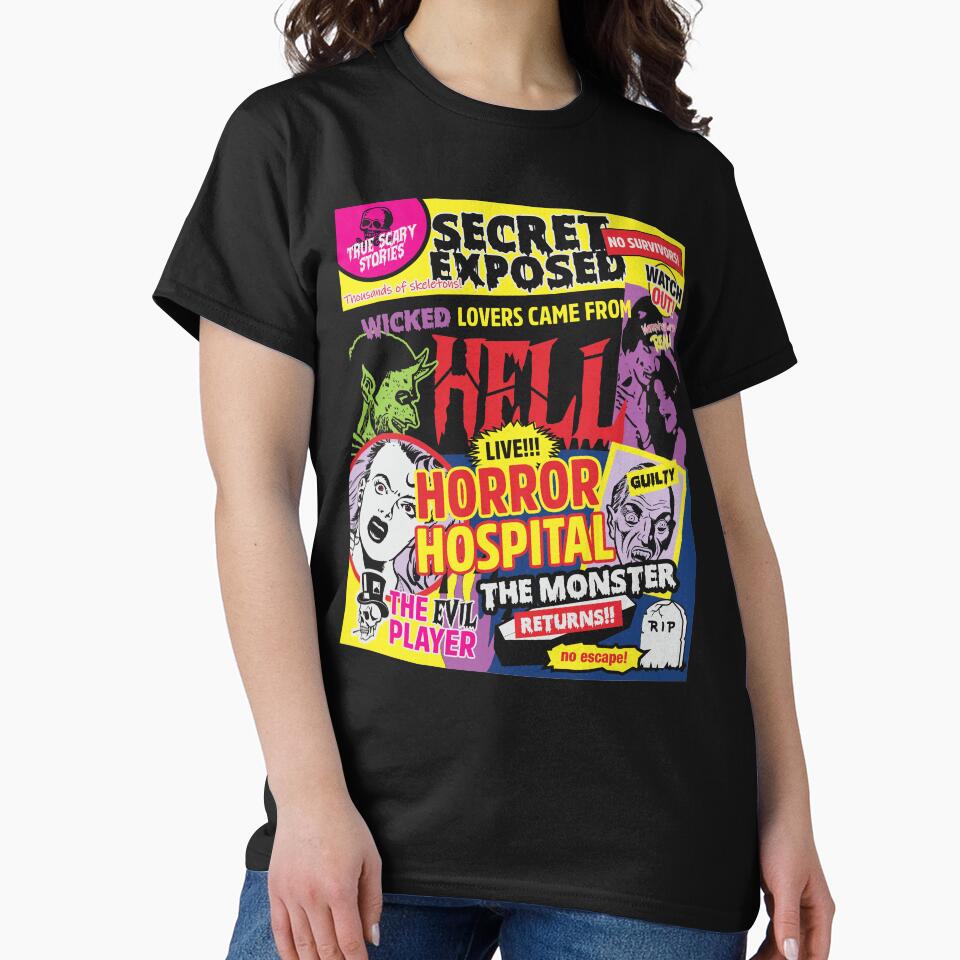 Halloween Poster Retro Comics Style by jazzworldquest T-Shirts, Hoodie, Sweatshirt | BlankRebels.com (Image 2)