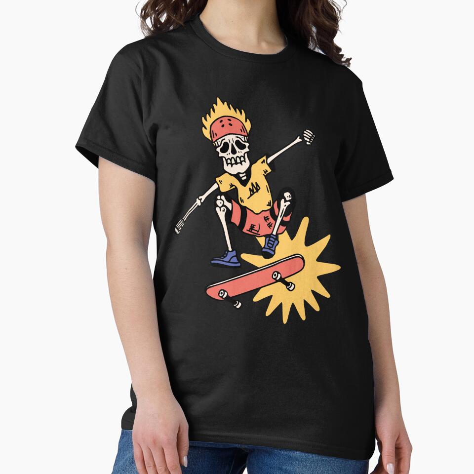 Skeleton Skateboard  Vintage Skateboarding Skull Skater by Mansn T-Shirts, Hoodie, Sweatshirt | BlankRebels.com (Image 2)