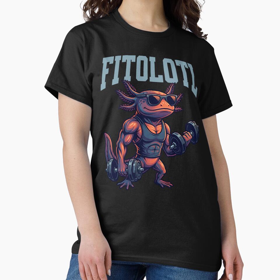 Fitolotl cool axolotl fitness design by ReneMM T-Shirts, Hoodie, Sweatshirt | BlankRebels.com (Image 2)