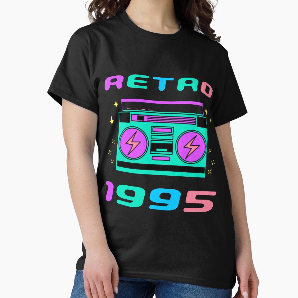 28 Years Old 70s Nostalgia Decorations Funny 1995 Cool 28th Birthday by CoolCreative T-Shirts, Hoodie, Sweatshirt (Image 2)