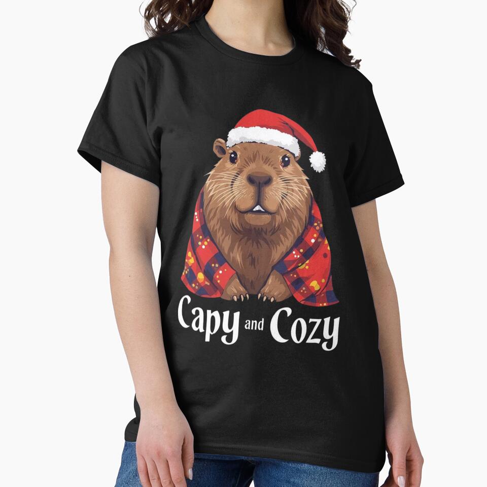 Capy and Cozy – Chill Chrismas Capybara Relaxing Design by Two bro's shop T-Shirts, Hoodie, Sweatshirt (Image 2)