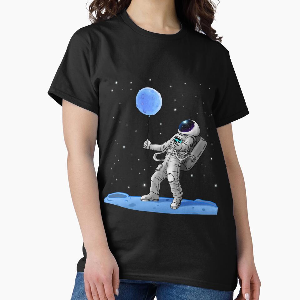 Astronaut With Balloon Moon by monica1059 T-Shirts, Hoodie, Sweatshirt | BlankRebels.com (Image 2)