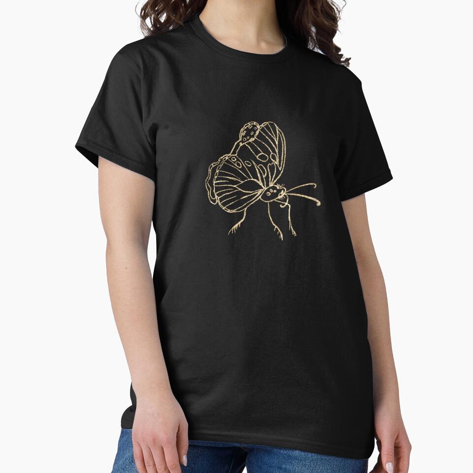 Glitter Hand Drawing Butterfly| Glittery Butterfly by TrendyGlitter T-Shirts, Hoodie, Sweatshirt | BlankRebels.com (Image 2)