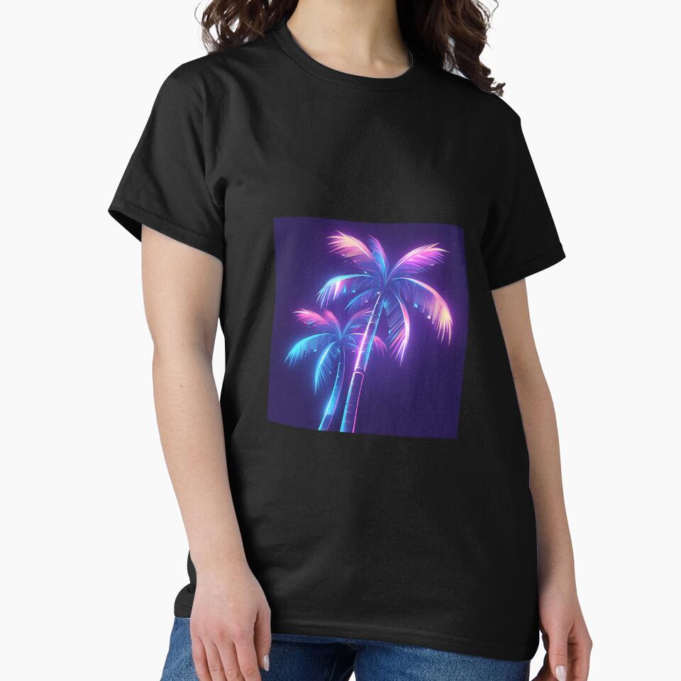 Miami vice Neon Palm Art by SMARTKIT  DESIGNAGENCY T-Shirts, Hoodie, Sweatshirt | BlankRebels.com (Image 2)