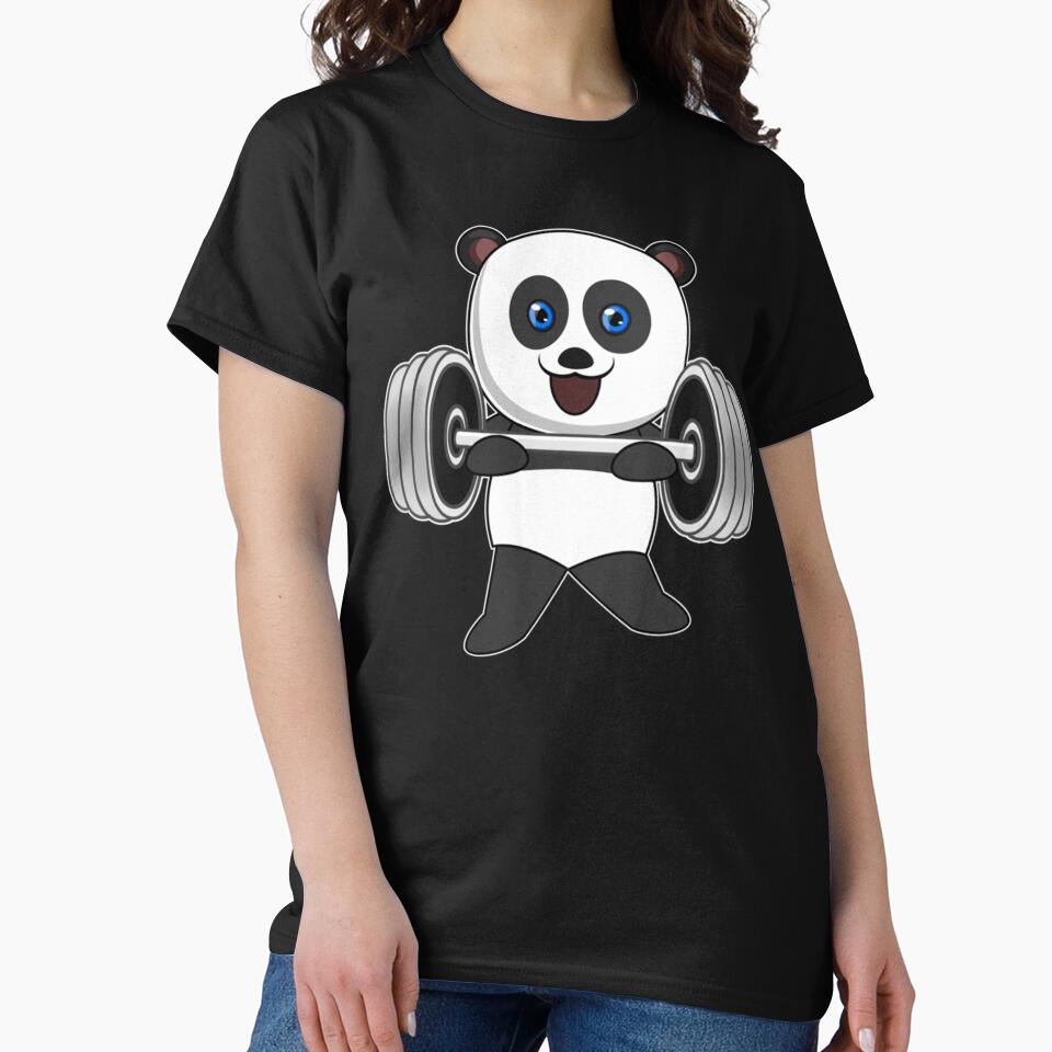 I paused my workout to be here- Squat bench deadlift gym workout motivation Panda by NorthernGrain55 T-Shirts,... (Image 2)