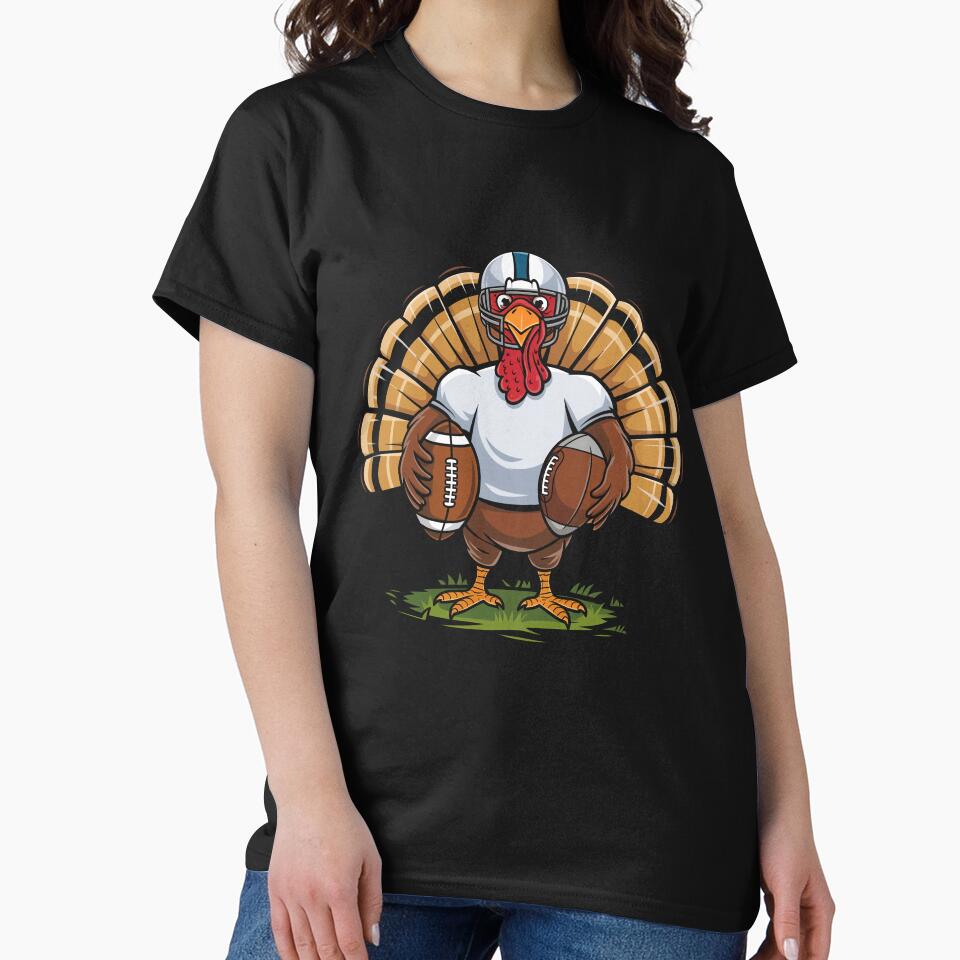 Turkey Day Football Player For Men, For Boys, For Kids, Fall Thanksgiving Gift by Plumary T-Shirts, Hoodie,... (Image 2)