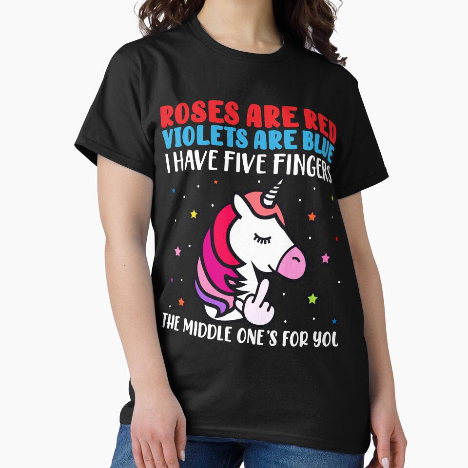Rose Are Red Violets Are Blue Unicorn Funny by enedinake43 T-Shirts, Hoodie, Sweatshirt | BlankRebels.com (Image 2)