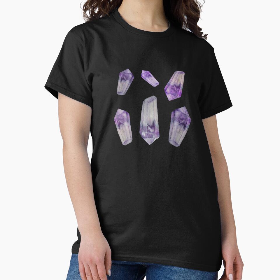 Watercolor Amethyst crystals by MotherOfBears T-Shirts, Hoodie, Sweatshirt | BlankRebels.com (Image 2)