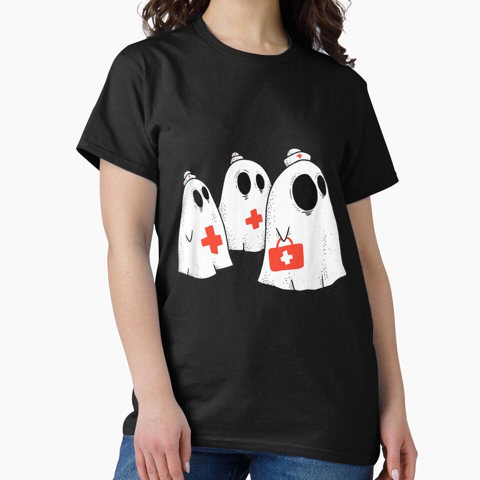 Halloween Medical and Nurse s for Women and Men Ghosts by Jonahjimenez T-Shirts, Hoodie, Sweatshirt (Image 2)
