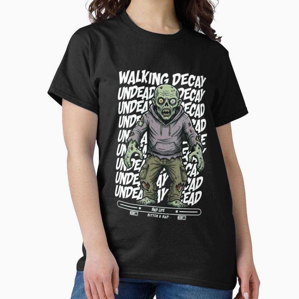 Streetwear Zombie T-Shirt Design T-Shirt by PixelForgeShop Hoodie, Sweatshirt | BlankRebels.com (Image 2)