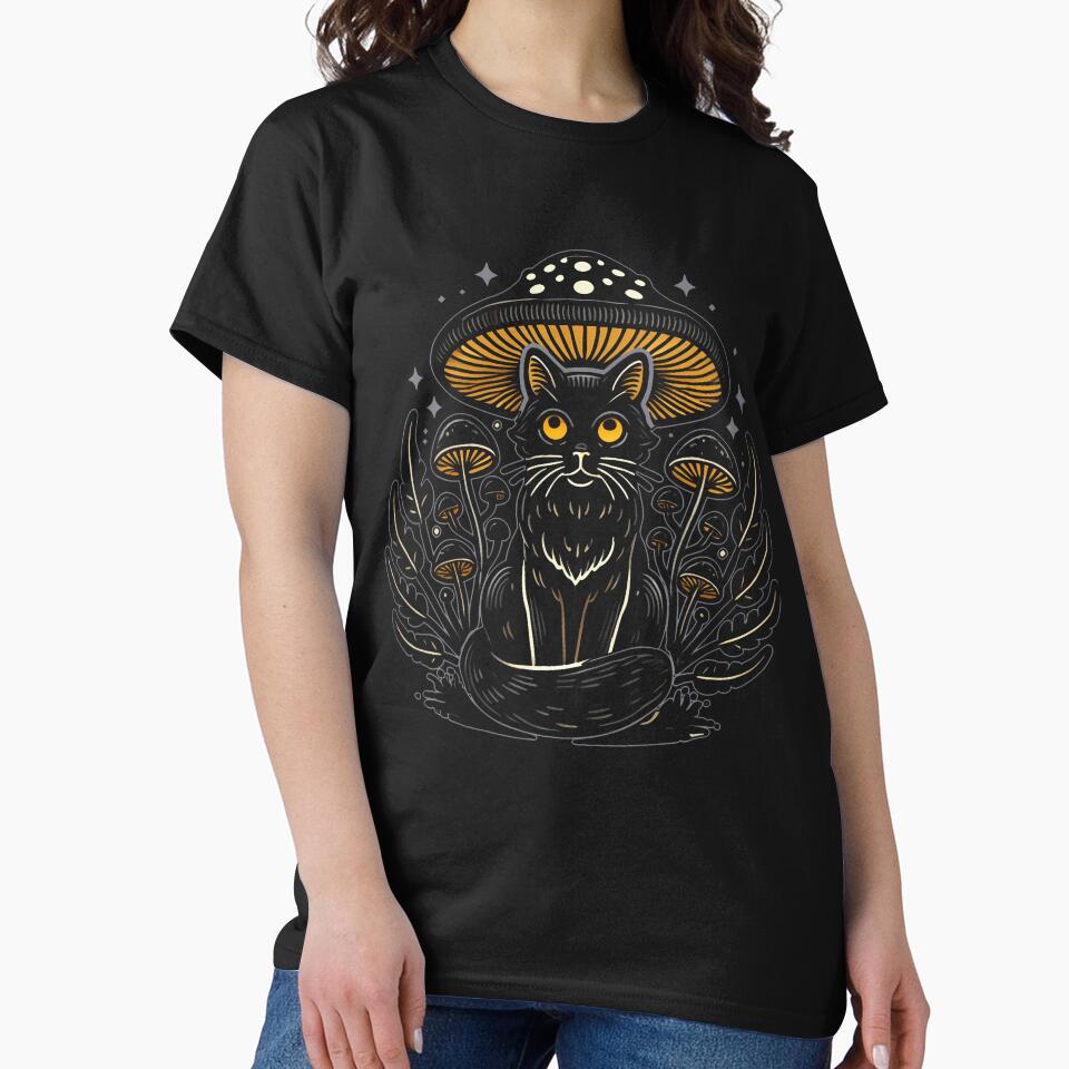 Cute Cottagecore Aesthetic Cat Mushroom Women by AdellGretchen T-Shirts, Hoodie, Sweatshirt | BlankRebels.com (Image 2)