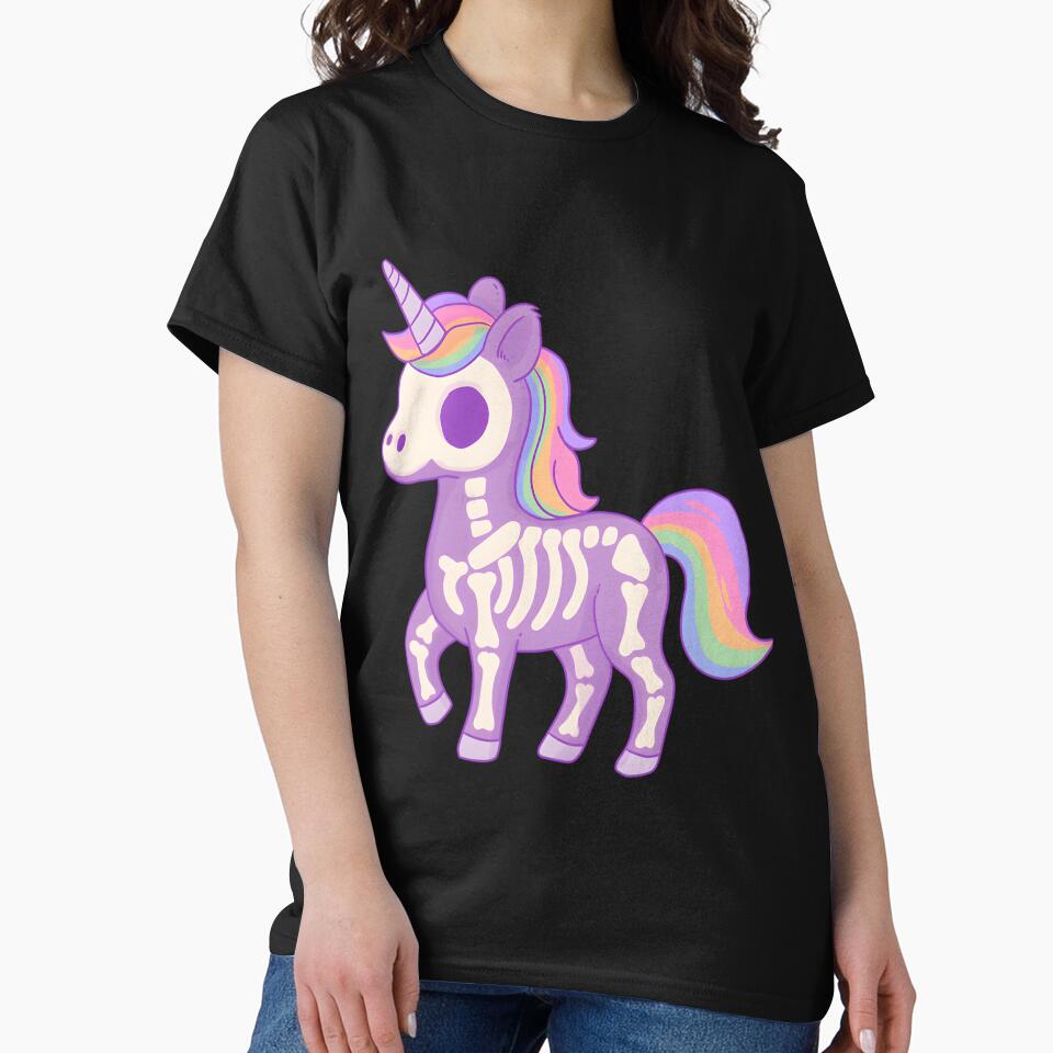 Pastel Skeleton Unicorn Vibes by oddqdbrz3 T-Shirts, Hoodie, Sweatshirt | BlankRebels.com (Image 2)