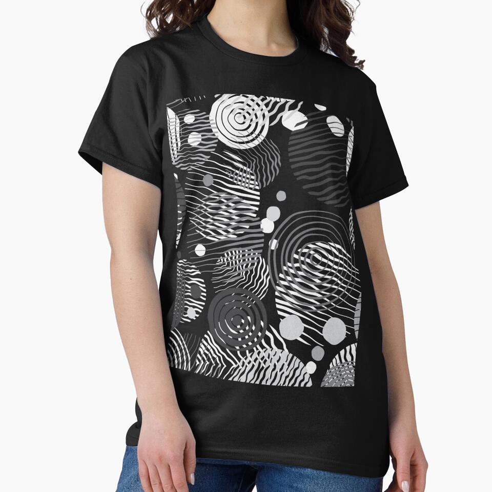 black and white circle pattern by yaZzaboy T-Shirts, Hoodie, Sweatshirt | BlankRebels.com (Image 2)