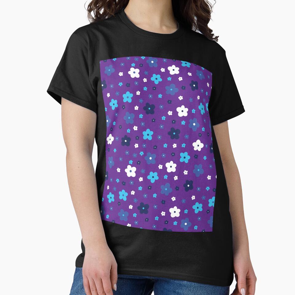 Y2K 2000S COCONUT GIRL AESTHETICS RETRO MINI MICRO TINY SMALL FLORAL FLOWERS PURPLE TURQUOISE WHITE BLUE by... (Image 2)