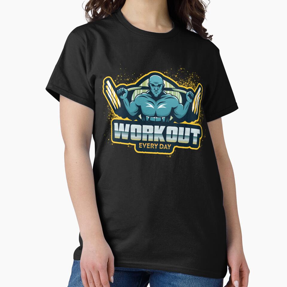 Workout everyday foto design by sreckov-desig T-Shirts, Hoodie, Sweatshirt | BlankRebels.com (Image 2)