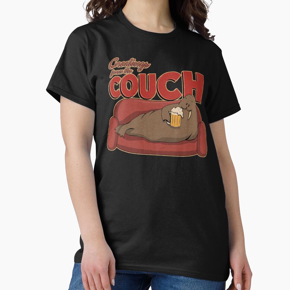 Greetings From The Couch by helenacooper T-Shirts, Hoodie, Sweatshirt | BlankRebels.com (Image 2)