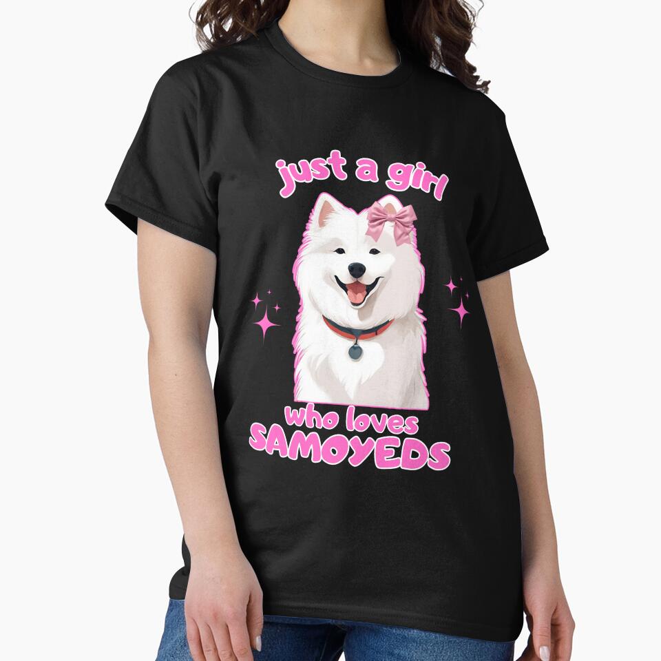 Just a girl who loves dogs Samoyed by GoodyPaws T-Shirts, Hoodie, Sweatshirt | BlankRebels.com (Image 2)