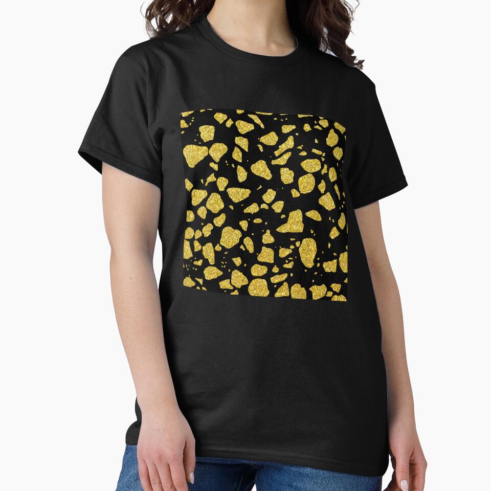 Terrazzo Gold Glitter Pattern by virilamissa T-Shirts, Hoodie, Sweatshirt | BlankRebels.com (Image 2)