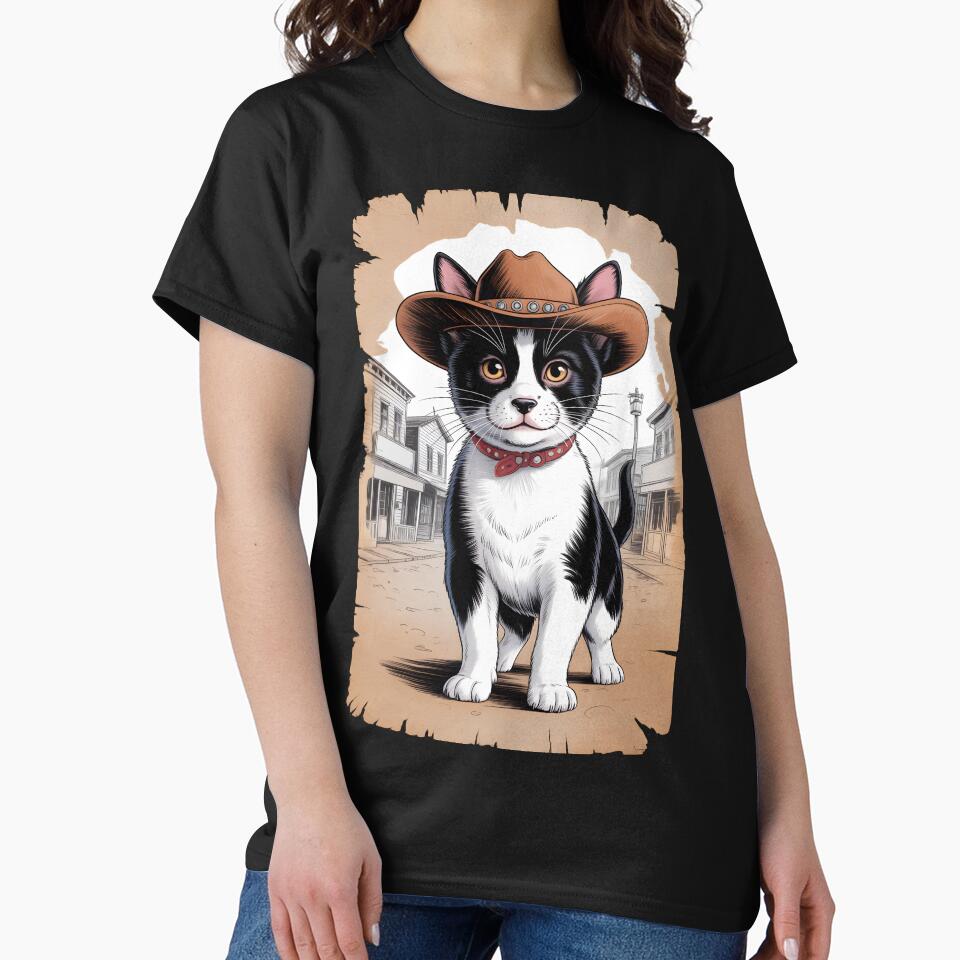Retro Sherriff Cat Poster by Museum Of Non-Existing Art T-Shirts, Hoodie, Sweatshirt | BlankRebels.com (Image 2)