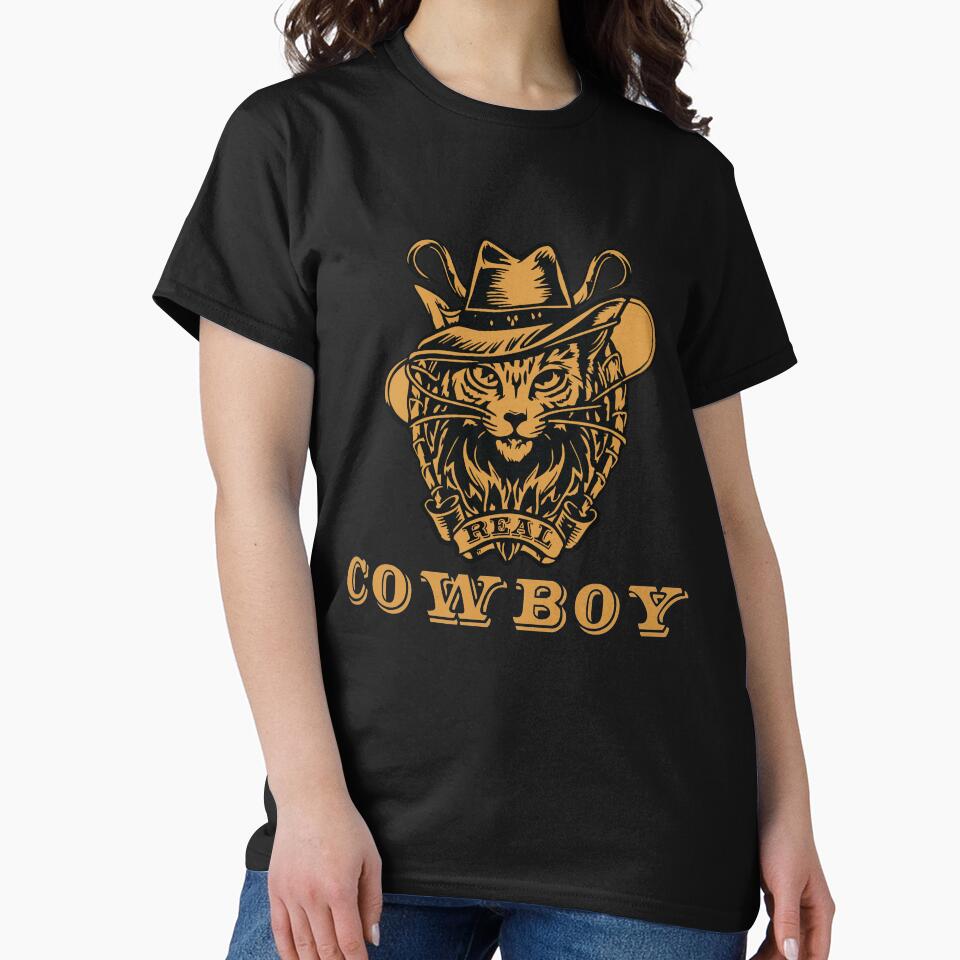 Real Cowboy | Meowdy Texan Cat Meme | Gift Ideas for Cowboy Dad by themichetti T-Shirts, Hoodie, Sweatshirt (Image 2)