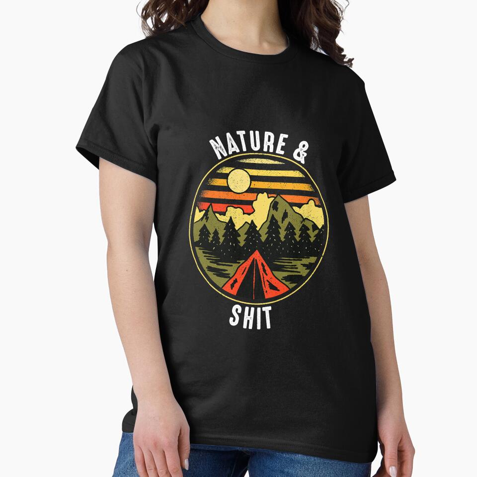 Nature Shit Funny Hiking Mountain by BundlerVq T-Shirts, Hoodie, Sweatshirt | BlankRebels.com (Image 2)